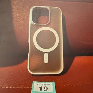 Apple Transparent Case with White Accents